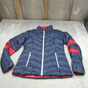 Spyder Jacket Womens Medium Blue Insulated Lightweight Ski Winter Quilted Puffer